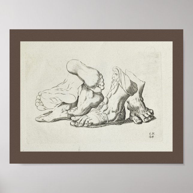 1747 Künstlerische Anatomie Foot Art Print Poster (Vorne)