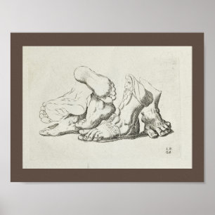 1747 Künstlerische Anatomie Fuß Kunst Druck Poster