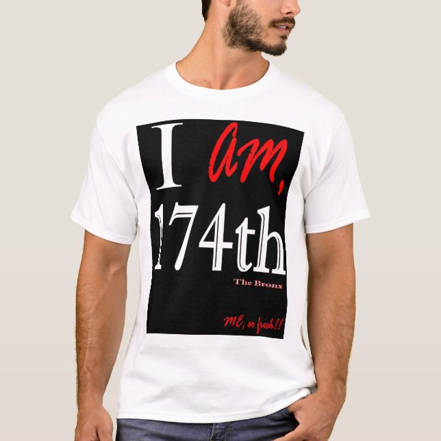 174th Der Bronx - Schwarzes u. Weiß T-Shirt (Vorderseite)