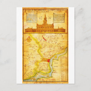 1752 1850 Bildhauerkarte von Philadelphia E Postkarte