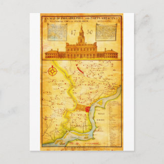 1752 1850 Bildhauerkarte von Philadelphia E Postkarte