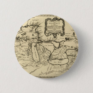 1755 Great Lakes und neue Frankreich-/Kanada-Karte Button