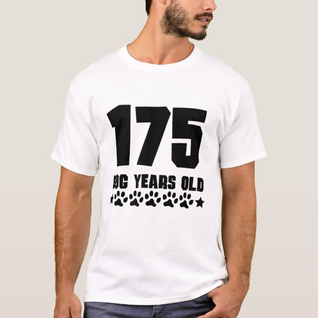 175 Hundejahr-alter lustiger 25. Geburtstag T-Shirt (Vorderseite)
