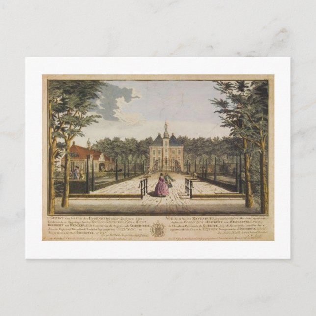 1760 Print Kasteel De Essenburg Postkarte (Vorderseite)