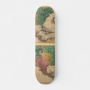 1763 Nordamerika Karte Skateboard