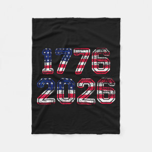 1776-2026 250. Geburtstag Amerikanisches Flagge Ad Fleecedecke