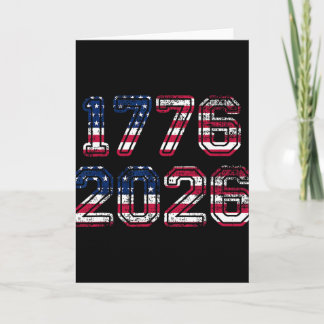 1776-2026 250. Geburtstag Amerikanisches Flagge Ad Karte
