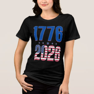 1776 2026 250 Jahre Freiheit Tri-Blend Shirt
