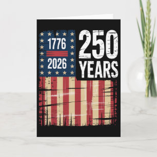 1776 2026 250 Jahre Jubiläum Distressed US-Flagge Karte