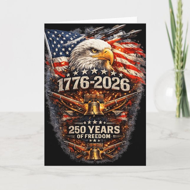 1776-2026 Adler 250 Jahre Freiheit Patriot Ameri Karte (Vorderseite)