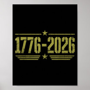 1776 2026 amerikanischer Patriot USA 4. Juli Poster