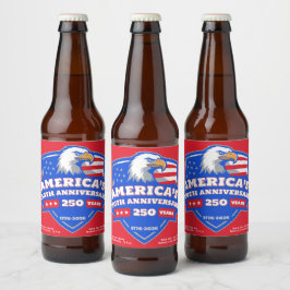 1776–2026 Eagle Shield • Custom Homebrew Label USA Bierflaschenetikett