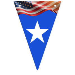 1776–2026 Editable 16-Flag Red-White-Blue America Wimpelkette