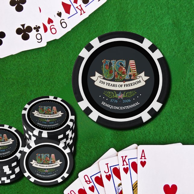 1776-2026 Midnight Blue & Black Luxury Patriotic  Pokerchips (1776-2026 Midnight Blue & Black Luxury Patriotic Poker Chips)