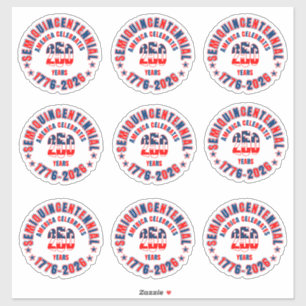 1776-2026 Multi Aufkleber