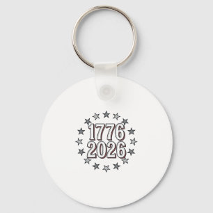 1776 2026 Patriotische Sterne Vintage Vektor Desig Schlüsselanhänger