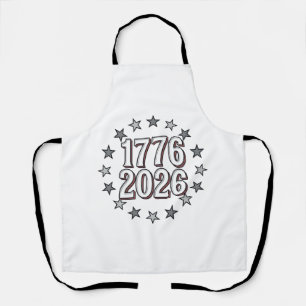 1776 2026 Patriotische Sterne Vintage Vektor Desig Schürze