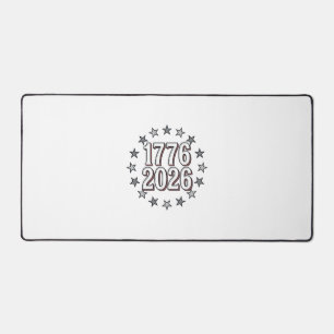 1776 2026 patriotische Sterne Vintage-Vektordesign Schreibtischunterlage