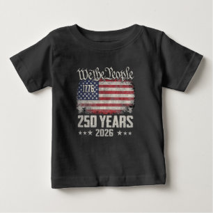 1776–2026 Patriotisches Halbquincentennial-Grafik Baby T-shirt
