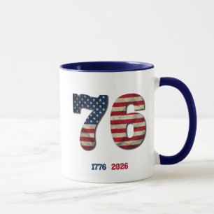 1776-2026 USA 250. Jahrestag Patriotisches Design Tasse