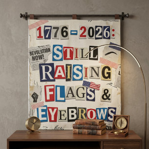 1776-2026 USA 250. Jubiläum Edle Erpresserbrief-Sc Wandteppich