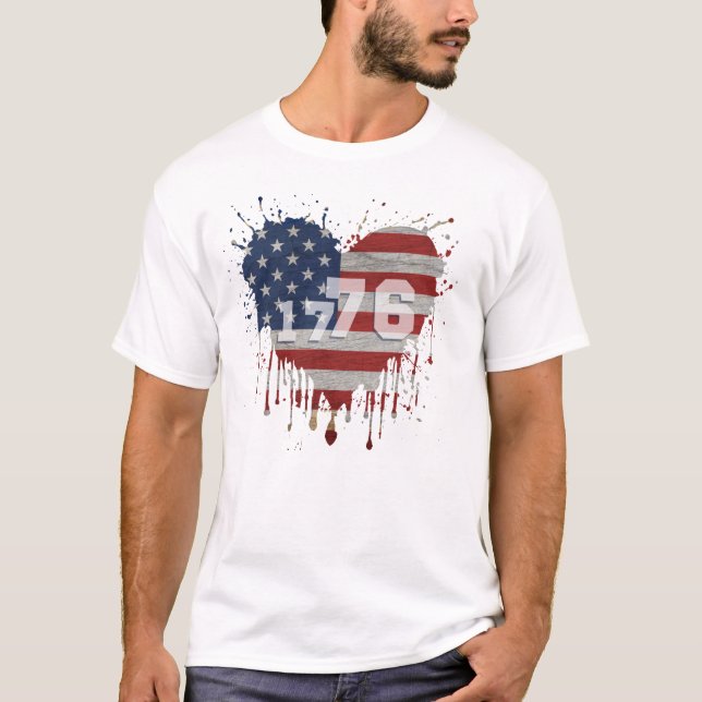 1776 American Flag T-Shirt (Vorderseite)