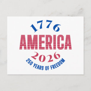 1776 AMERIKA 2026 250 Jahre Freiheit Postkarte