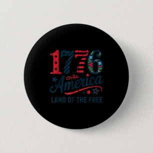 1776 Amerika florale patriotische Button