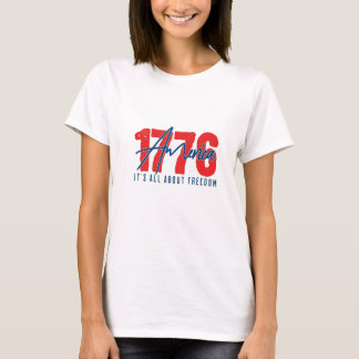 1776 Amerika Freiheit Bedrängtes Vintage-Grafik T-Shirt