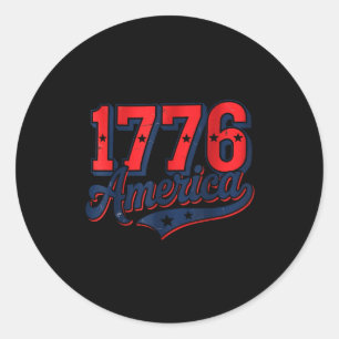 1776 Amerika patriotisches Vintage Runder Aufkleber