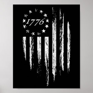 1776 Amerikanische Flagge Betsy Ross 13 Sterne USA Poster