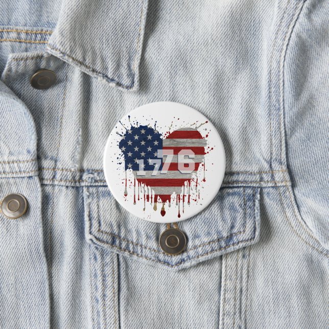 1776 Amerikanische Flagge Button (Beispiel)