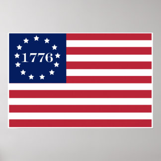 1776 Amerikanische Flagge Poster