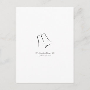 1776 Amerikanische Freiheitsglocke Minimalistisch Postkarte