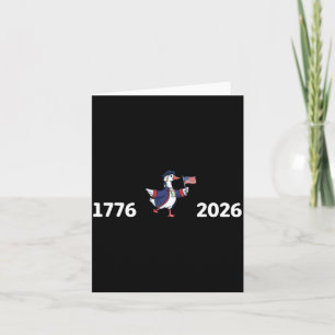 1776 bis 2026 Patriotische USA-Vogel-Flagge für 25 Karte