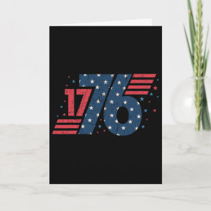 1776 Distressed USA-Flagge Unabhängigkeitstag 4. J Karte