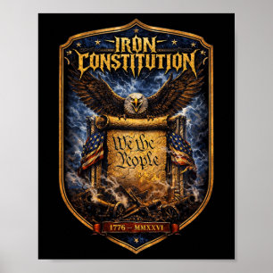 1776 Eisenverfassung Freiheit Erbe Poster