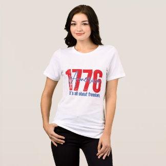 1776 Es dreht sich alles um Freiheit Patriotisches Tri-Blend Shirt