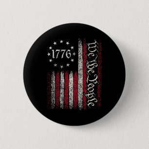 1776 Flagge Verfassung Unabhängigkeitstag Amerikan Button