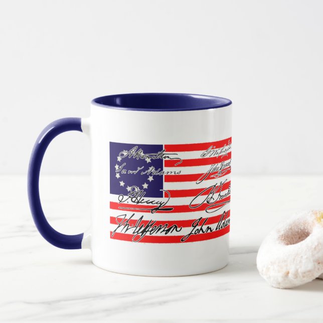 1776 Gründungsväter und Patrioten Tasse (Mit Donut)