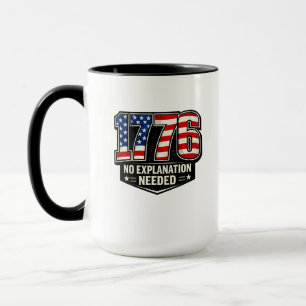 1776 Keine Erklärung Nötig Amerikanische Flagge Pa Tasse