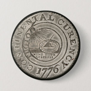 1776 Kontinentalwährungen Numismatischer Münzpatot Button