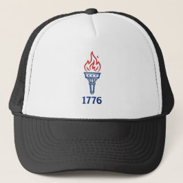1776 Liberty Fackel Patrioten bestickte Mütze