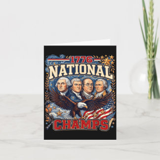 1776 National Champs Lustiger Patriotischer Amerik Karte