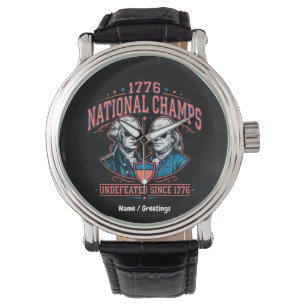 1776 National Champs Vintage Grafik Unbesiegt  Armbanduhr