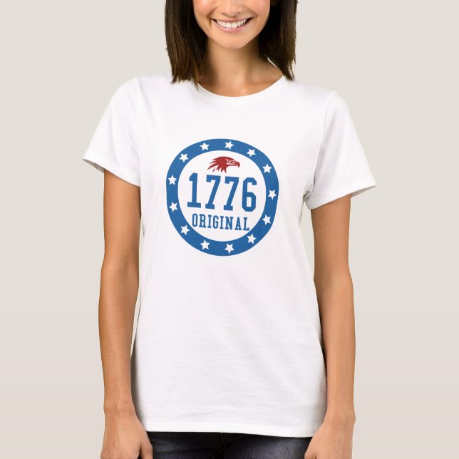 1776 Original 4 July Badge T-Shirt (Vorderseite)