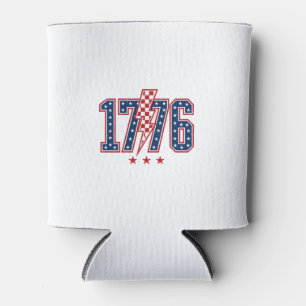 1776 Patriotischer Blitz Vintage Grafik T-Shirt_ Dosenkühler