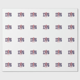 1776 Patriotischer Blitz vintage Grafik T-Shirt_ Geschenkpapier
