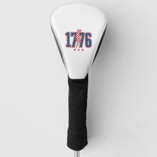 1776 Patriotischer Blitz Vintage Grafik T-Shirt_ Golf Headcover