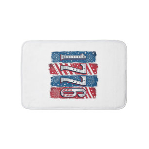 1776 Patriotisches Feuerwerk Vintage Vektor Design Badematte